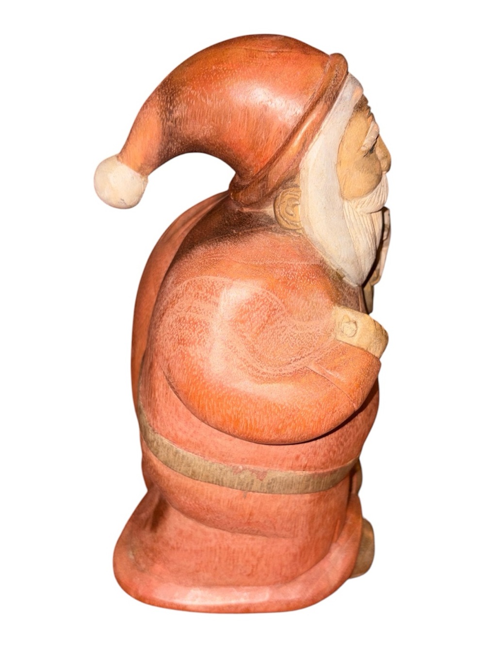 1930's Old Primitive Folk Art Hand Carved Wooden Santa Claus 10” - Picture 4 of 5